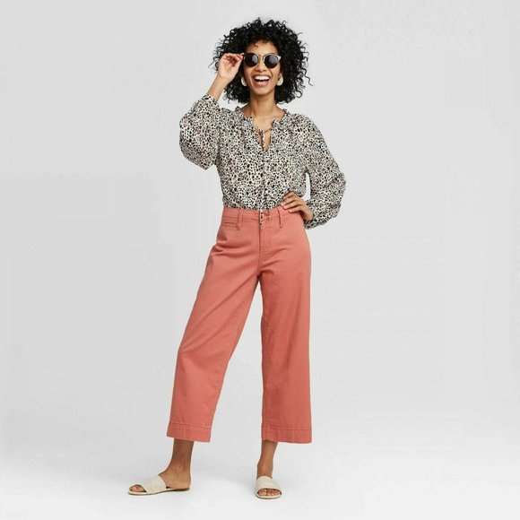 A New Day Slim Fit Leopard Print Bishop L/S Blouse - Picture 3 of 10